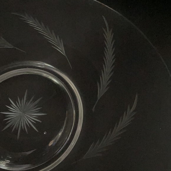 Vintage 14” Large Round Glass Serving Platter Tray - Picture 3 of 4